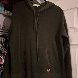 MICHAEL Michael Kors Olive Green Waffle-Knit Hoodie